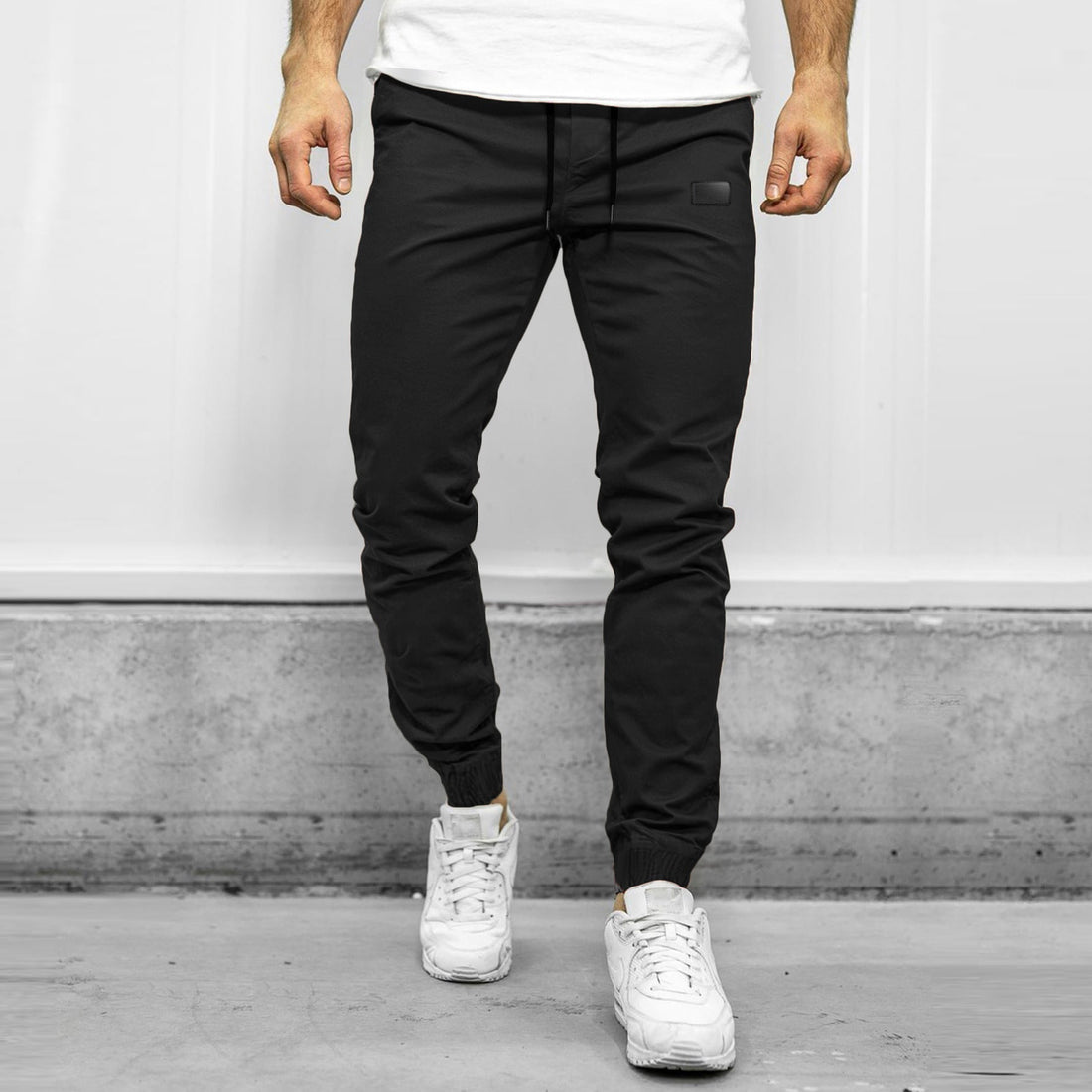 Heren cargo broek – Relaxed fit – Tapered pijp – Elastische taille – Meerdere zakken