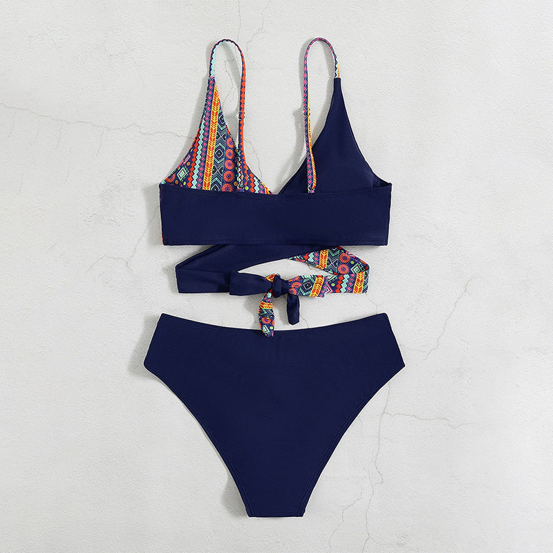 Dam Bikini – Utskuren Design – Geometriskt Mönster – Snabbtorkande Stretchmaterial