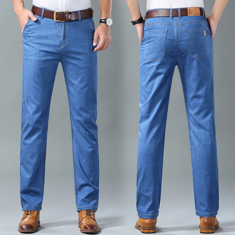 Heren Broek – Rechte Pasvorm – Denim Look – Volledige Lengte – Business Casual