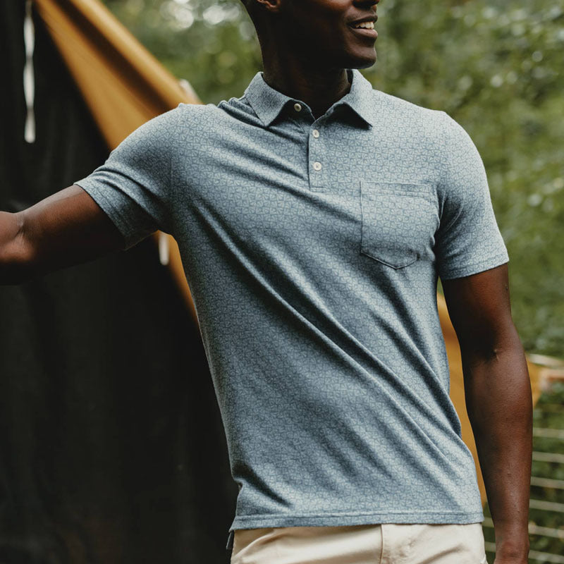 Herr Polotröja – Normal Passform – Bomullsblandning – Kort Ärm – Bröstficka