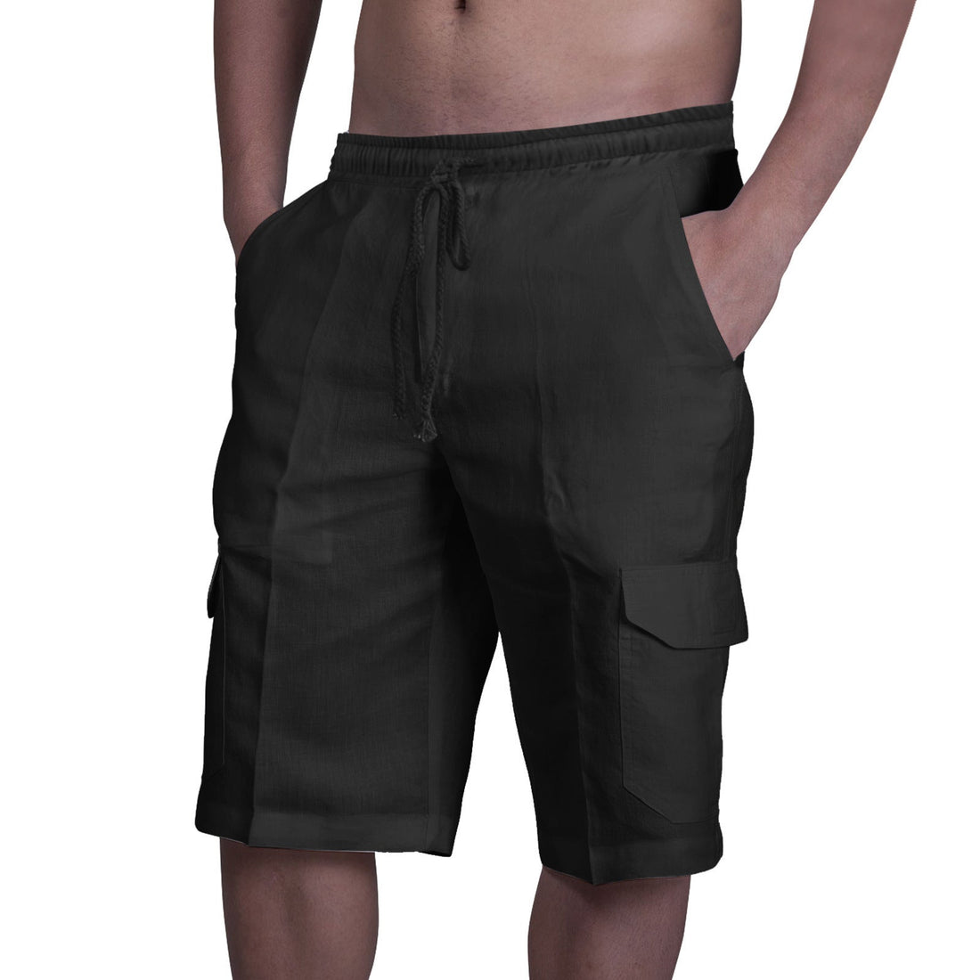 Heren Cargo Shorts – Relaxed Fit – Ademend Materiaal – Meerdere Zakken – Trekkoord Taille