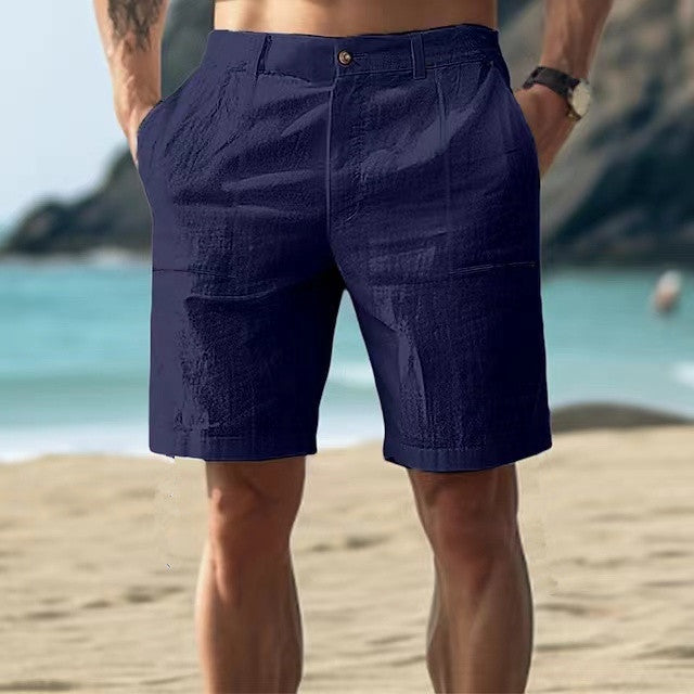 Heren Short – Relaxed Fit – Ademend Materiaal – Kniehoogte – Functionele Zakken