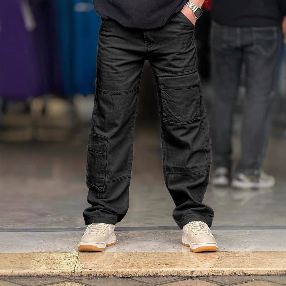 Heren Cargo Broek – Relaxte Pasvorm – Natuurlijke Stoffen – Met Zijzakken – Volledige Lengte