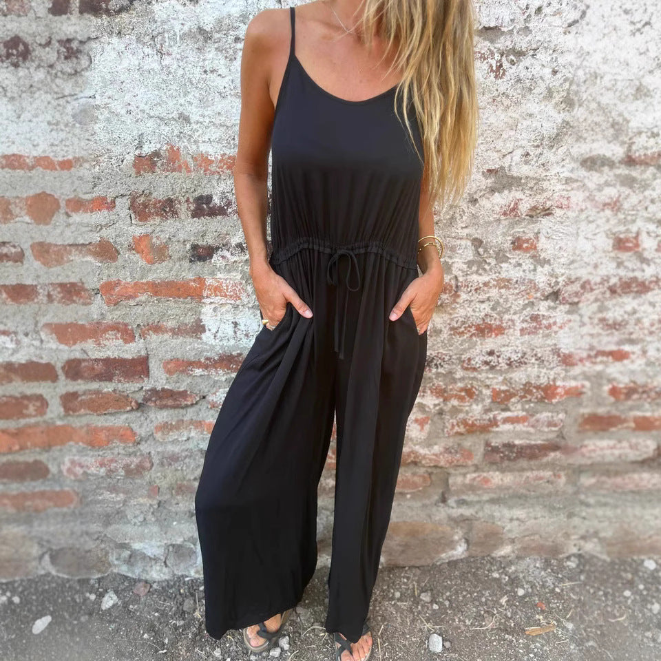 Dam Jumpsuit – Vida Ben – Justerbar Midja – Andningsbar – Ärmlös Design