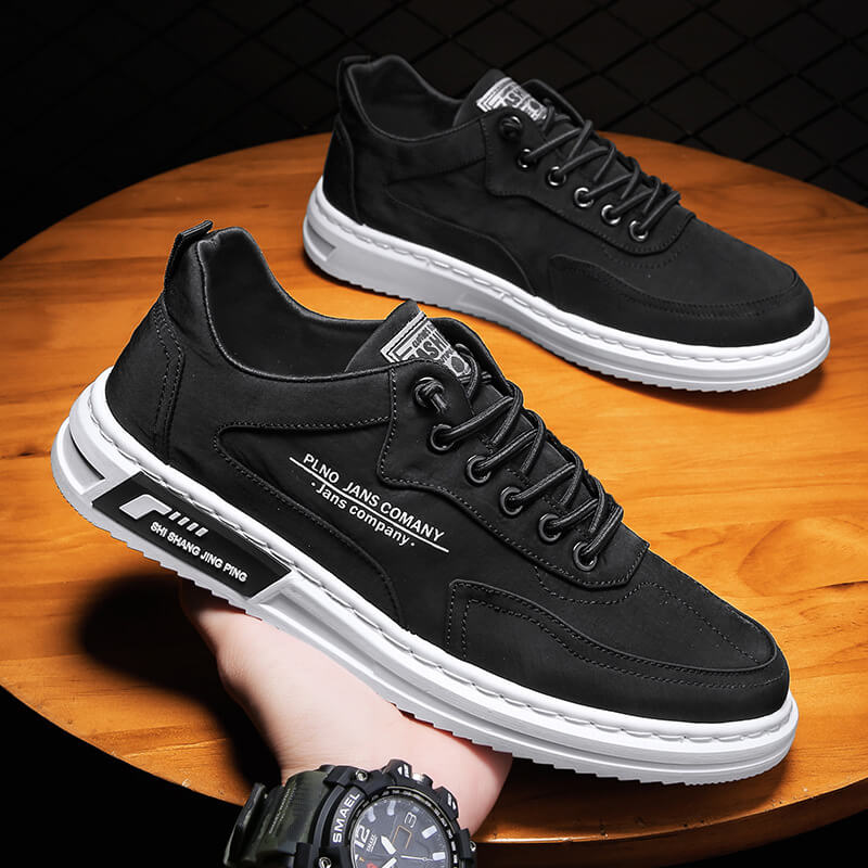 Heren sneaker – Enkelhoog model – Orthopedische ondersteuning – Vetersluiting – Comfortzool