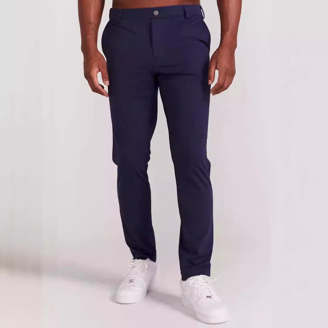 Heren Broek – Slim Fit – Ademende Stof – Volledige Lengte – Achterzakken