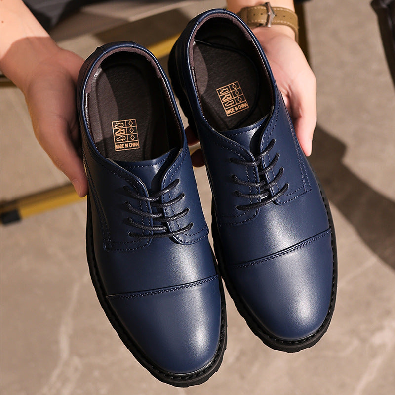 Heren Derby Schoenen – Leer – Cap Toe – Klassieke Pasvorm – Rubberen Zool – Formeel