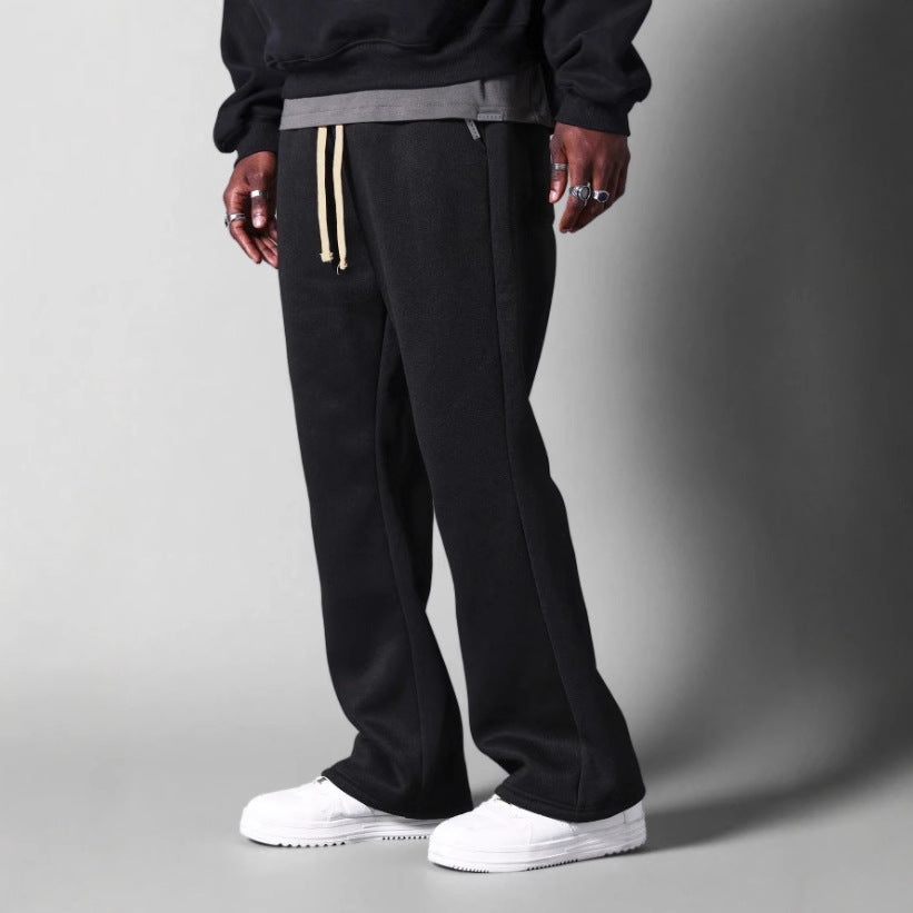 Heren Sweatpants – Katoenfleece – Flared Model – Relaxte Pasvorm – Trekkoord Taille