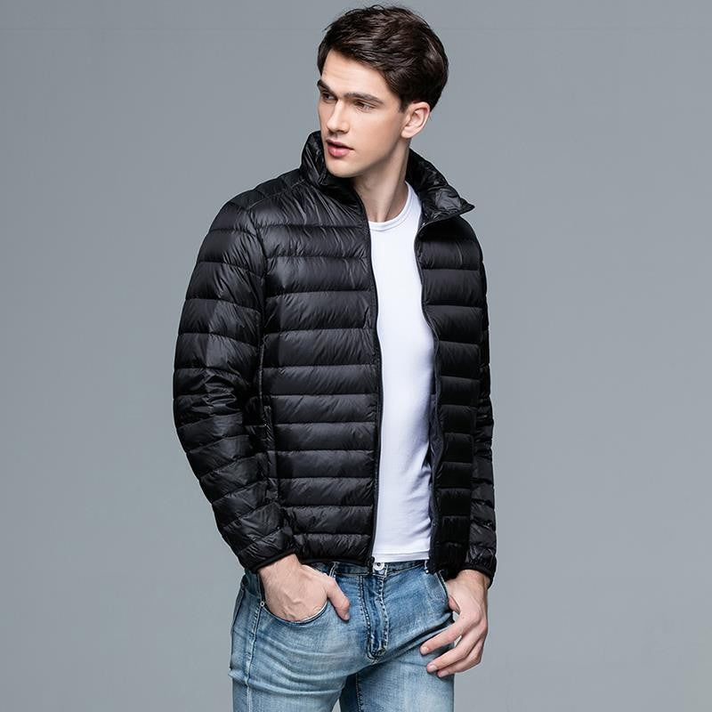 Herr Quiltad Jacka – Slim Fit – Lättviktig – Andningsbar – Minimalistisk Design