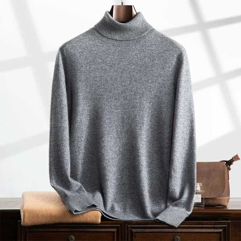 Heren Coltrui – 100% Kasjmier – Relaxed Fit – Ribgebreide Zachte Trui