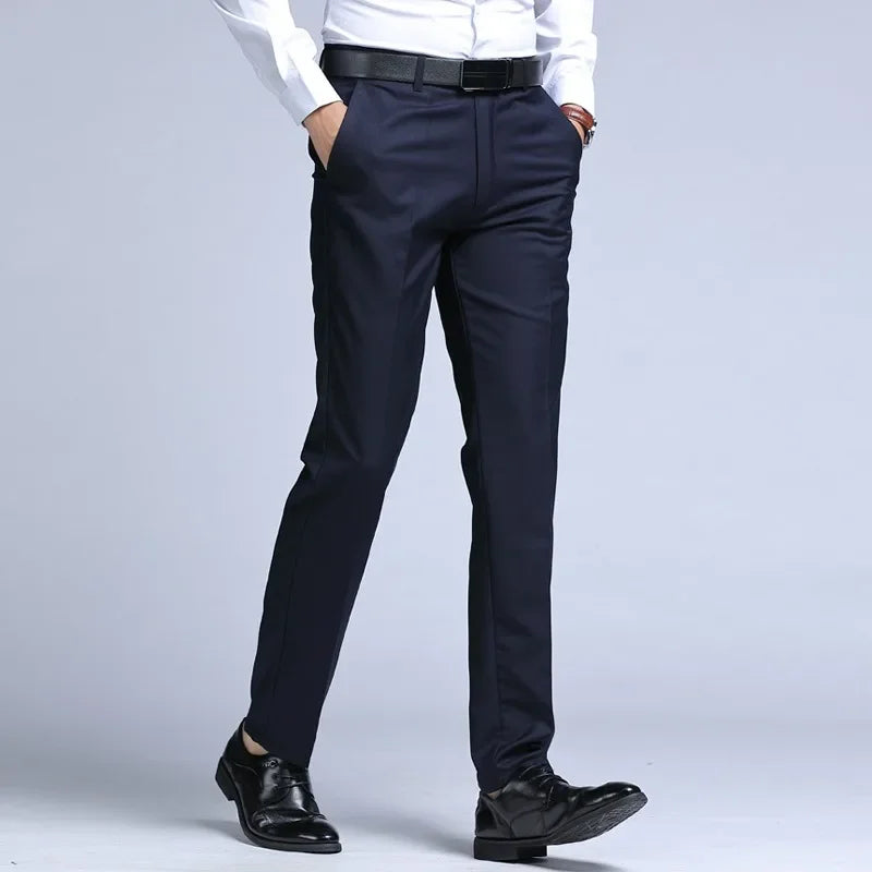 Heren Pantalon – Slim Fit – Wolblend – Tapered Leg – Zakelijke Formele Look