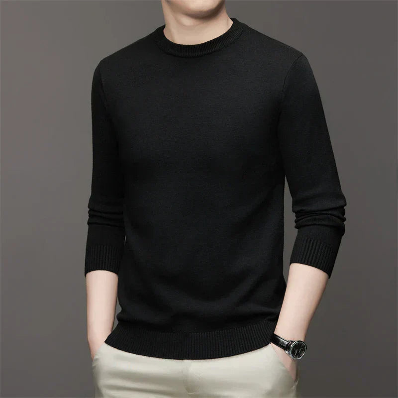 Heren Trui - Fijn Gebreid - Slim Fit - Ronde Hals - Lange Mouwen