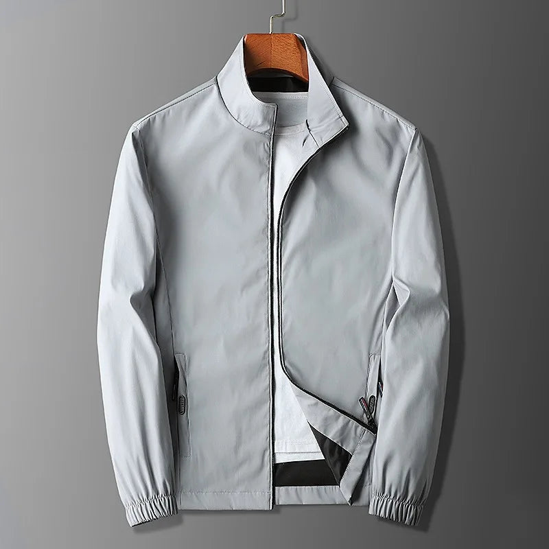 Heren Sportjas – Slim Fit – Lichtgewicht Ademend – Opstaande Kraag – Ritszakken
