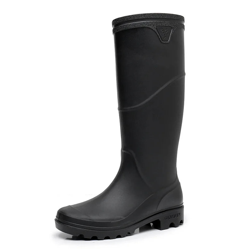 Heren Hoge Laarzen – Waterdicht Rubber – Gestructureerde Pasvorm – Gripzool Outdoor