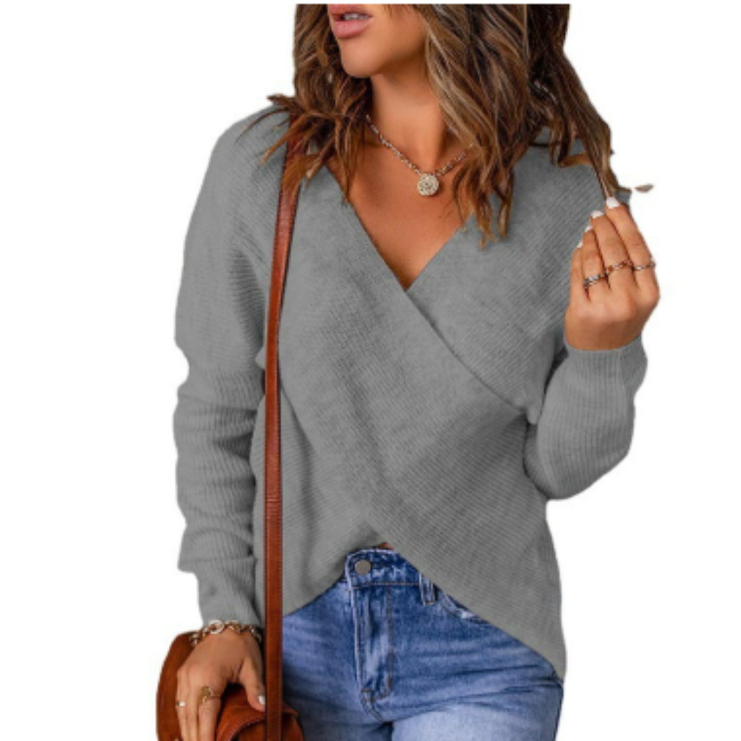 Damestrui – Relaxed Fit – Oversized Model – Kruisvoorkant – Geribd Breisel