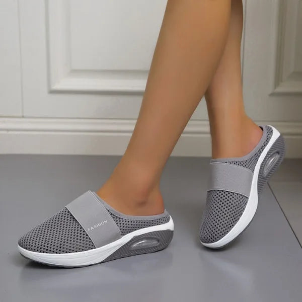 Damer Wedgesandaler – Andningsbart Mesh – Slip-On – Ortopedisk Airkudde Sula