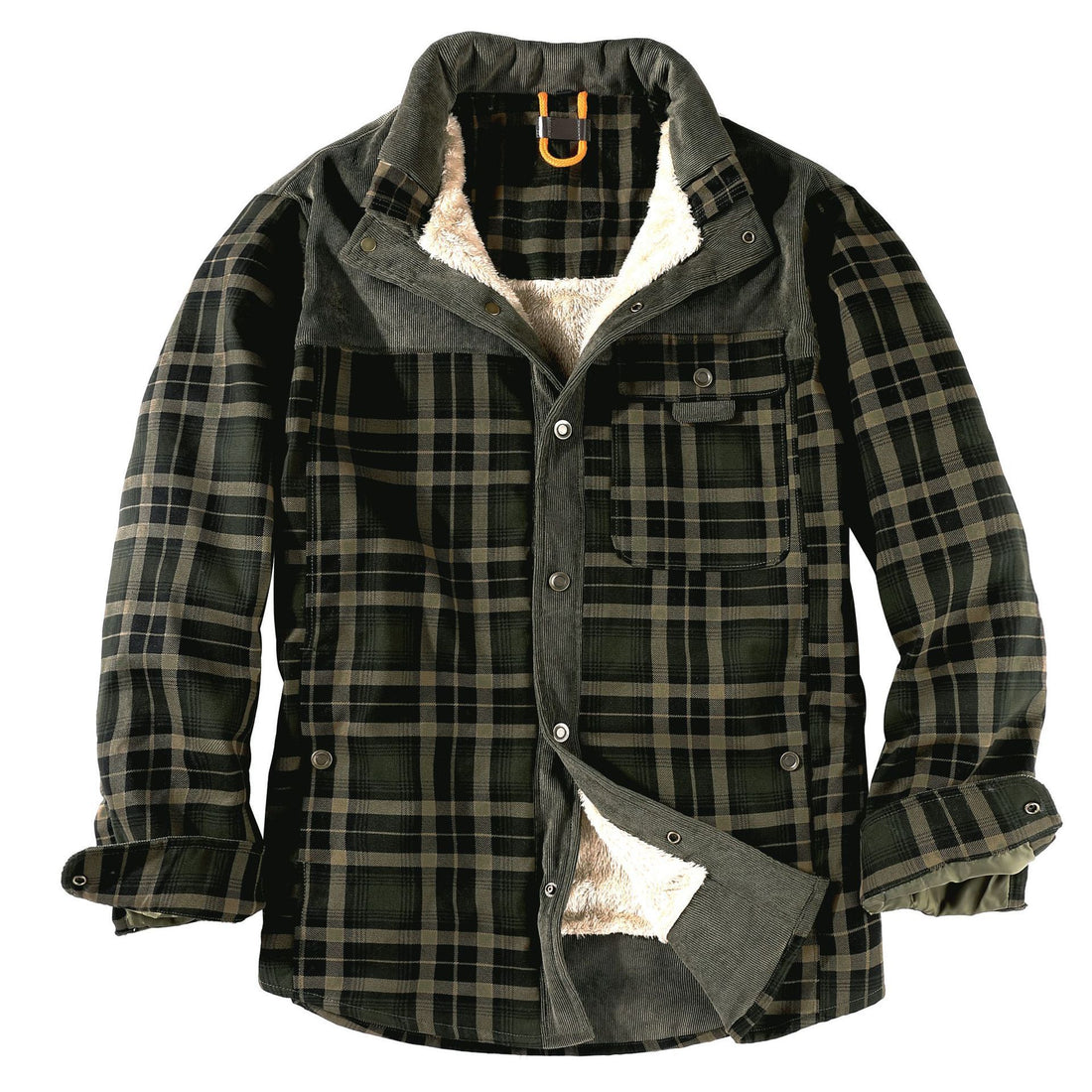 Heren Jack – Ruitpatroon – Warme Voering – Katoenmix – Regular Fit – Knopen sluiting