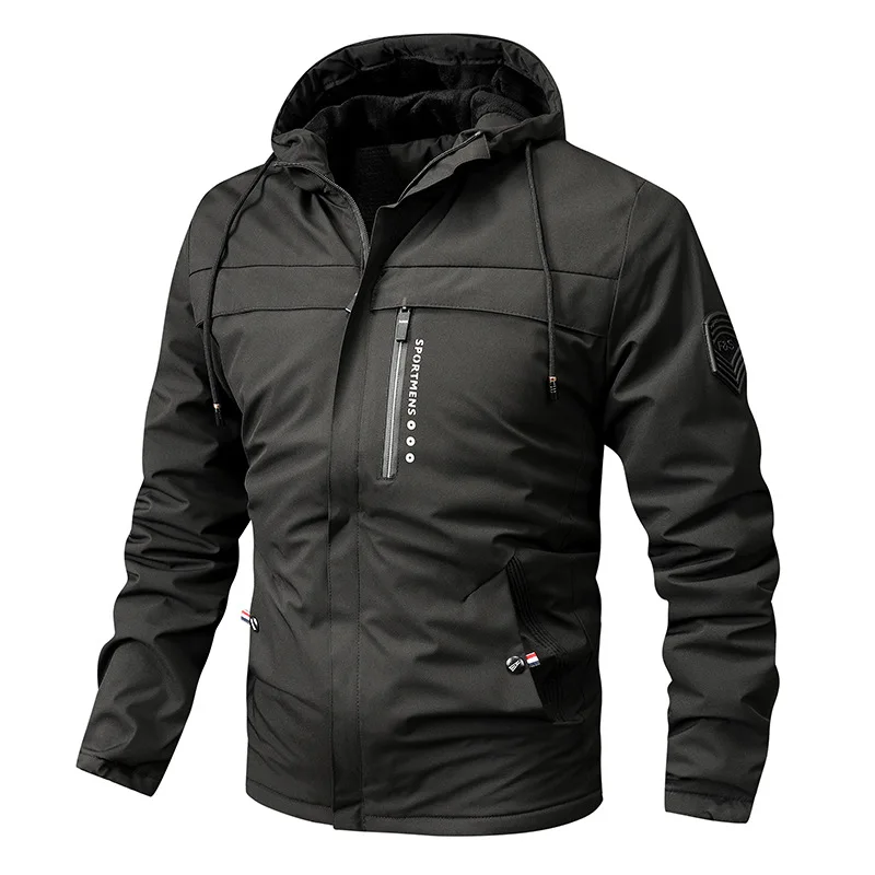 Heren Jas - Geweven Stof - Regular Fit - Capuchon Met Trekkoord - Taille Lengte