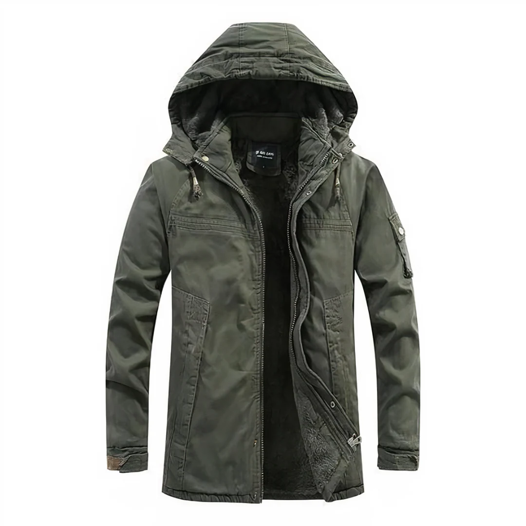 Heren Jas - Katoenmix - Regular Fit - Capuchon - Heuplengte
