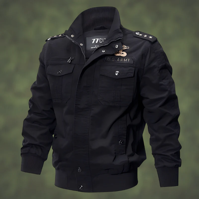 Heren Bomberjack - Katoenmix - Regular Fit - Geribde Opstaande Hals