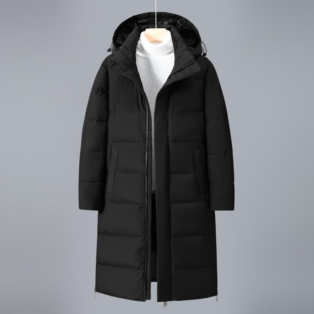 Dames Trenchcoat - Geweven Stof - Relaxte Pasvorm - Maxi Lengte - Verstelbare Capuchon