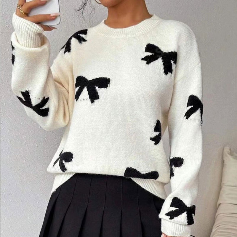 Dames Pullover Trui - Zachte Gebreide Stof - Relaxte Pasvorm - Ribgebreide Hals
