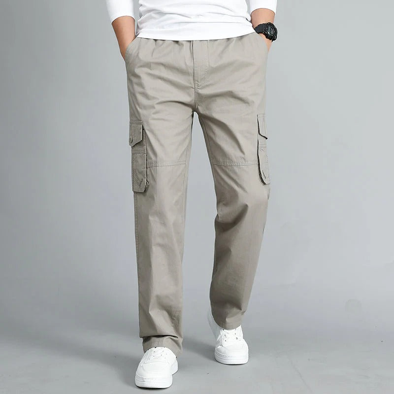 Heren Broek - Katoenmix - Relaxte Pasvorm - Elastische Tailleband