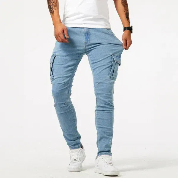 Heren Broek - Geweven Stretchstof - Slim Fit - Met Kniepanelen