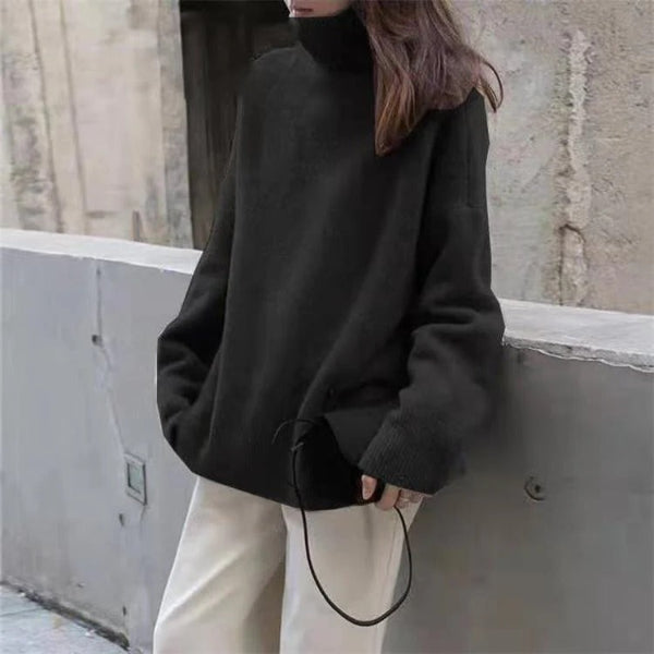 Dames Coltrui – Oversized Pasvorm – Zachte Wol – Geribde Boorden