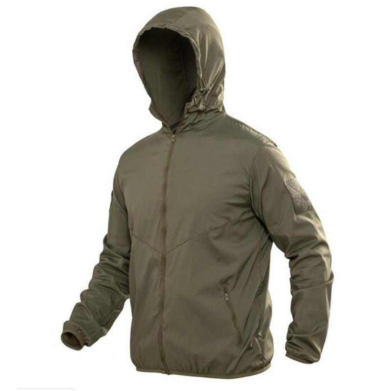 Heren Windbreaker Jas – Lichtgewicht – Tactische Pasvorm – Zakken met Rits