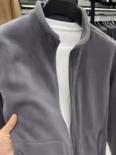 Heren Fleece Jas – Regular Fit – Opstaande Kraag – Volledige Rits – Twee Zakken Casual
