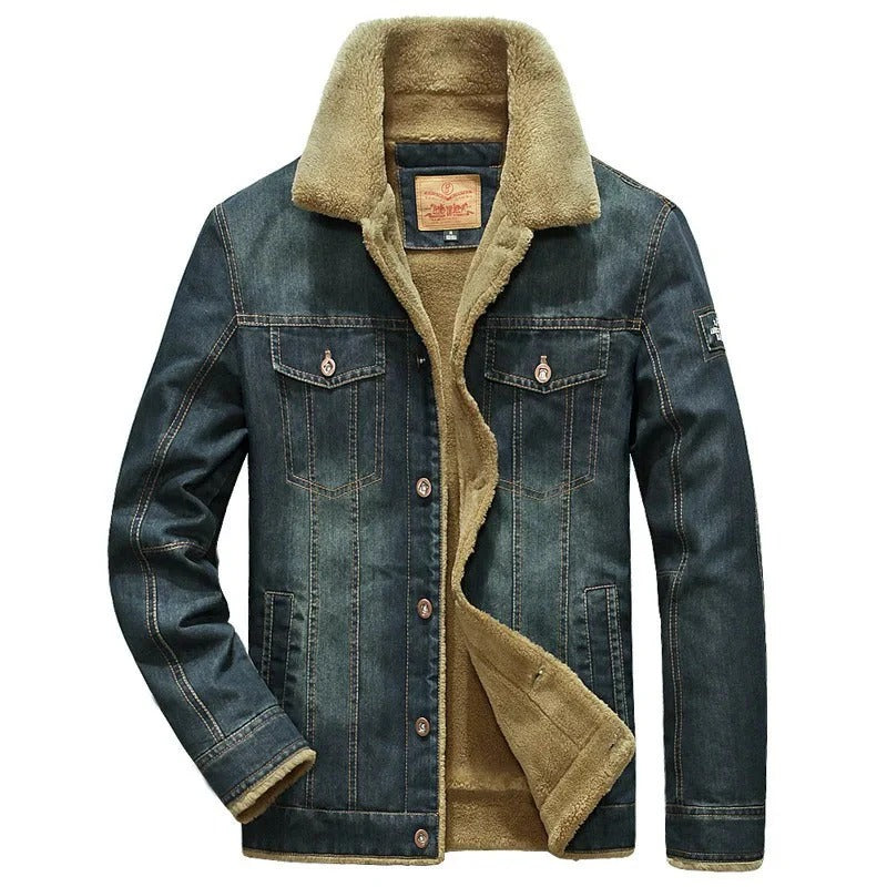 Heren spijkerjack – Regular fit – Fleece gevoerd – Knoopsluiting – Casual stijl