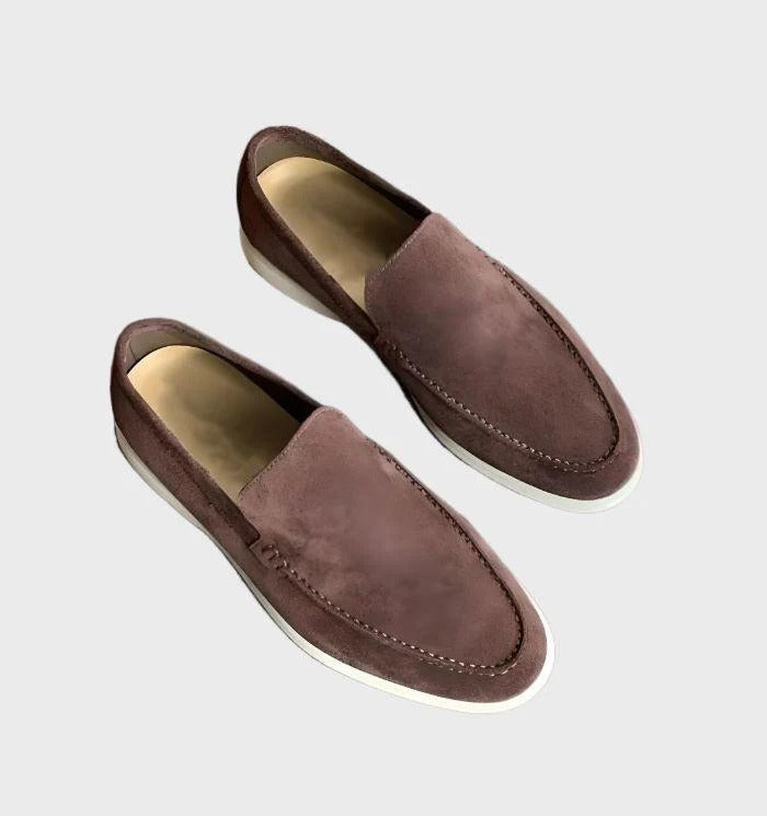 Herr Loafers – Mocka Utförande – Slip-On – Moc Tå – Casual Smal Modell
