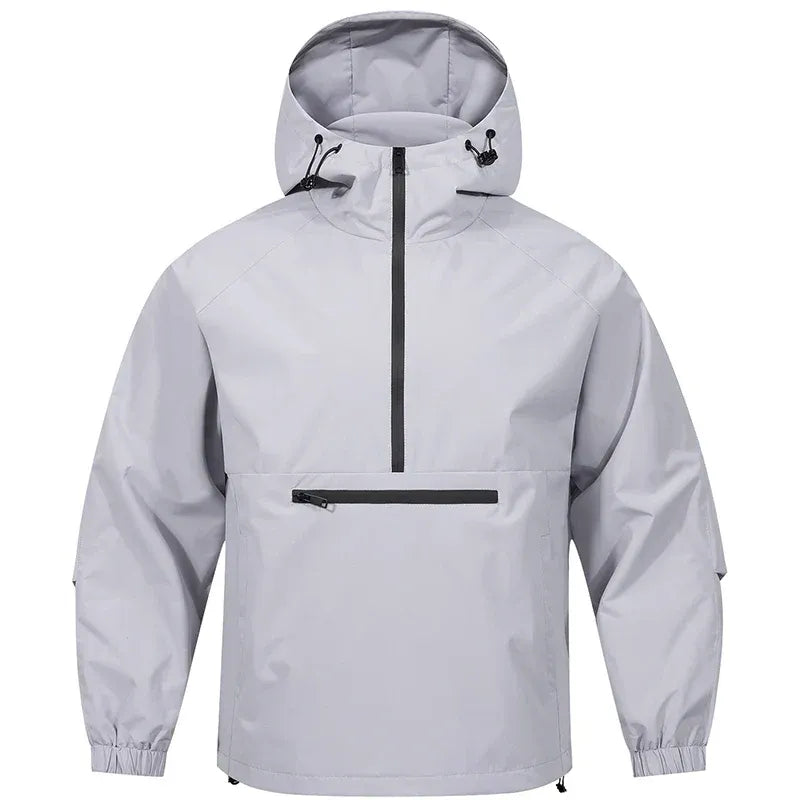 Heren Hoodie - Duurzame Geweven Stof - Relaxte Pasvorm - Hoge Kraag - Capuchon Met Koord