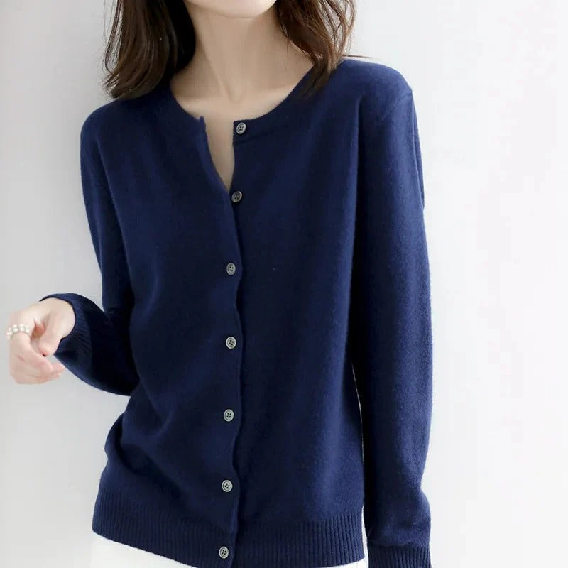 Dames Vest – Wol – Regular Fit – Knoopsluiting – Geribde Boorden – Tijdloze Stijl