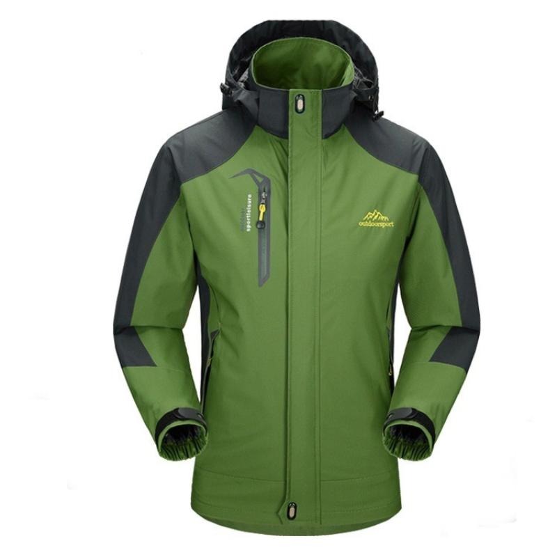 Herr Outdoor Jacka – Vattentät Vindtät – Normal Passform – Justerbar Huva