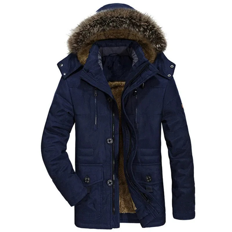 Heren Parka - Geweven Stof - Regular Fit - Halflang - Afneembare Capuchon