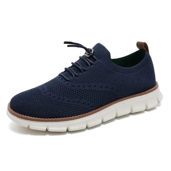 Heren Sneakers - Fijn Gebreid Textiel - Lage Enkel - Elastisch Vetersysteem