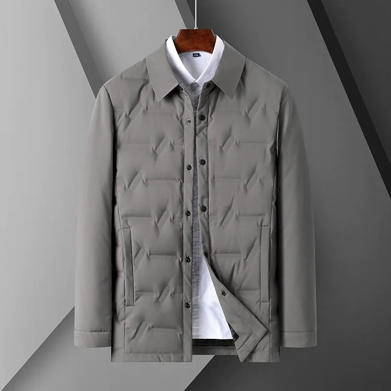 Heren Jack – Slim Fit – Gewatteerd Design – Overhemdkraag – Knoopsluiting