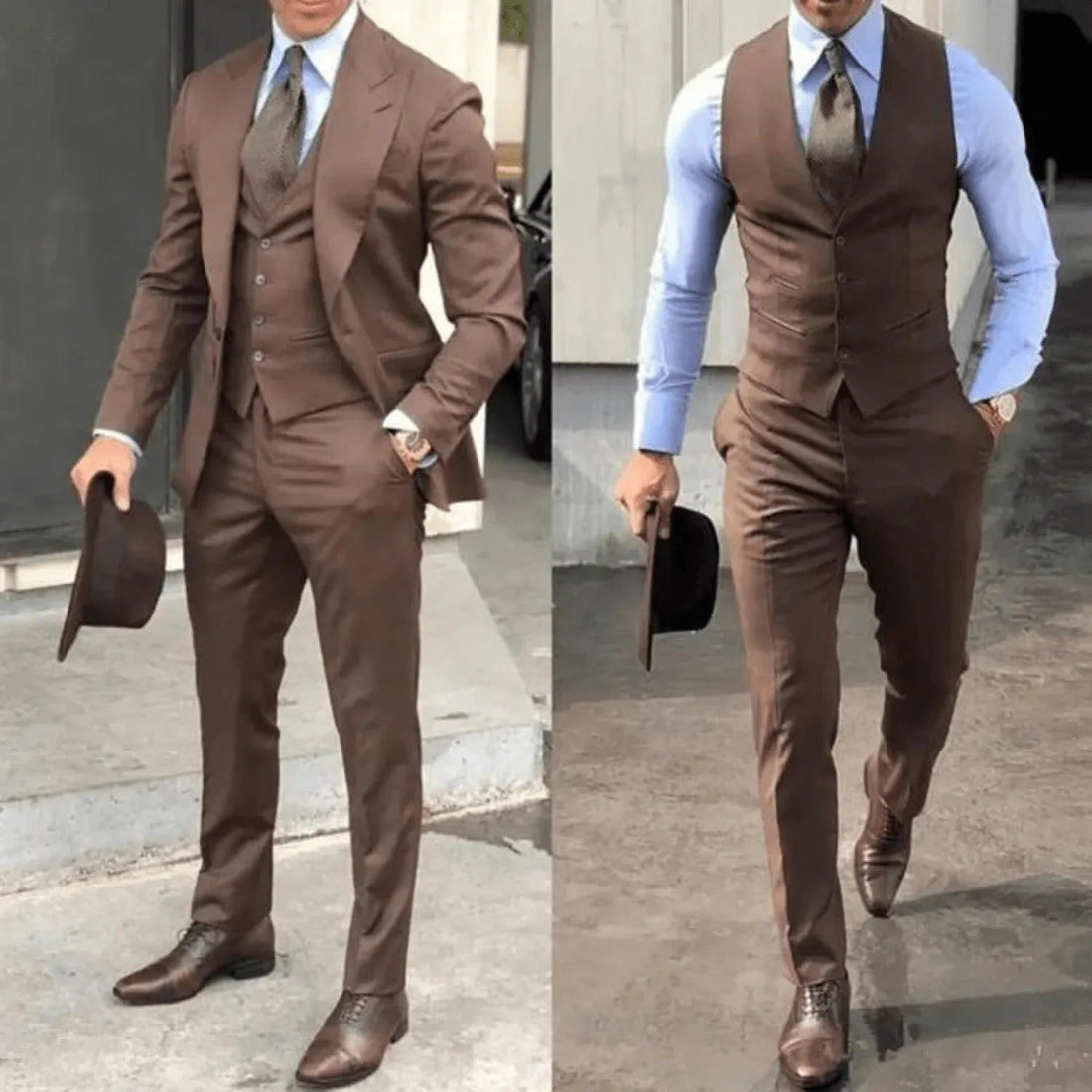 Heren Driedelig Pak – Slim Fit – Wolblend – Single-Breasted – Formele Stijl