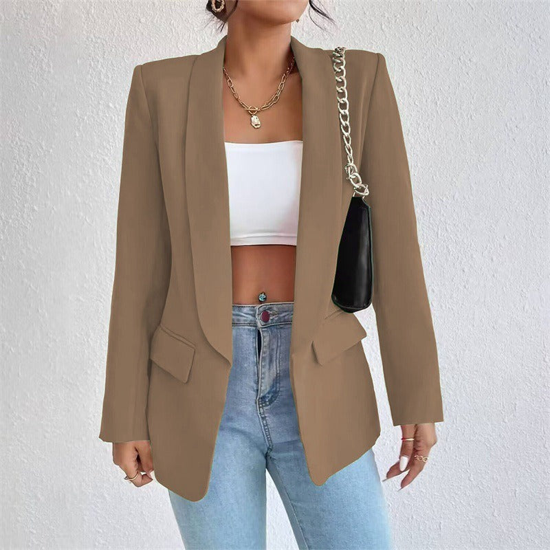 Dames Blazer – Open Front – Relaxed Fit – Lichtgewicht Ademend – Heuplengte