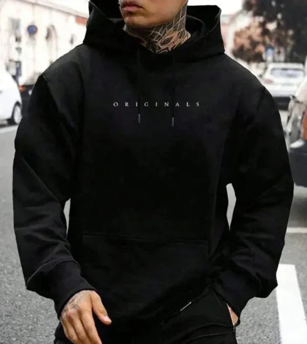 Heren Hoodie – Relaxed Fit – Katoenmix – Kangaroozak – Trekkoordcapuchon – Streetstyle