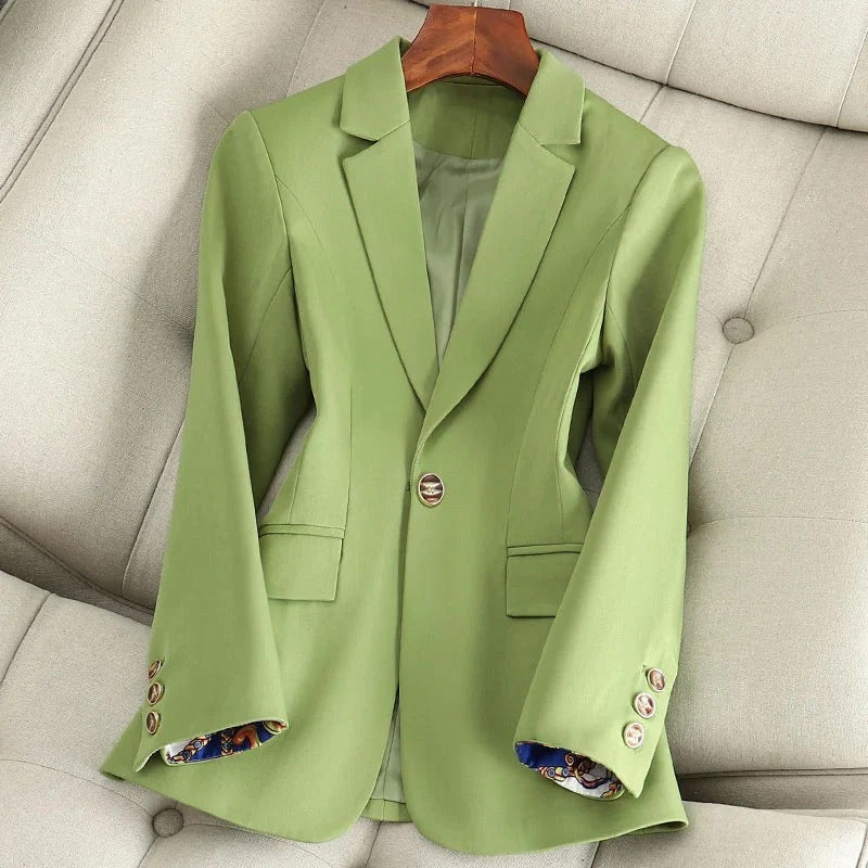 Dames Blazer - Fijn Geweven Stof - Tailored Fit - Notch Revers