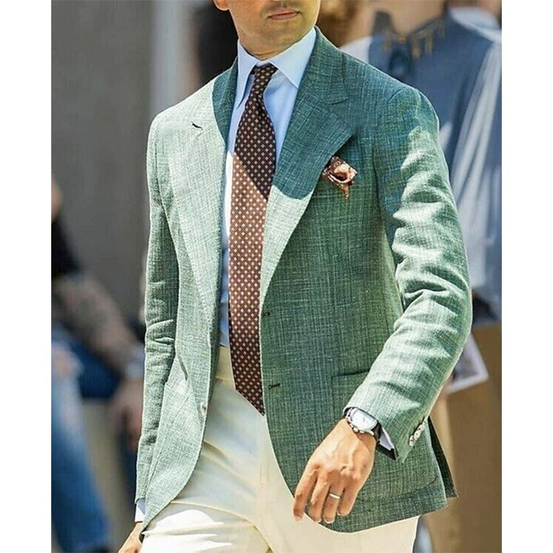 Heren Colbert – Slim Fit – Wolmix – Twee Knopen – Enkelrijig – Reverskraag