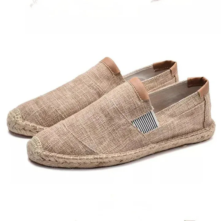Heren Instappers - Linnenmix - Laag Model - Espadrille Zool