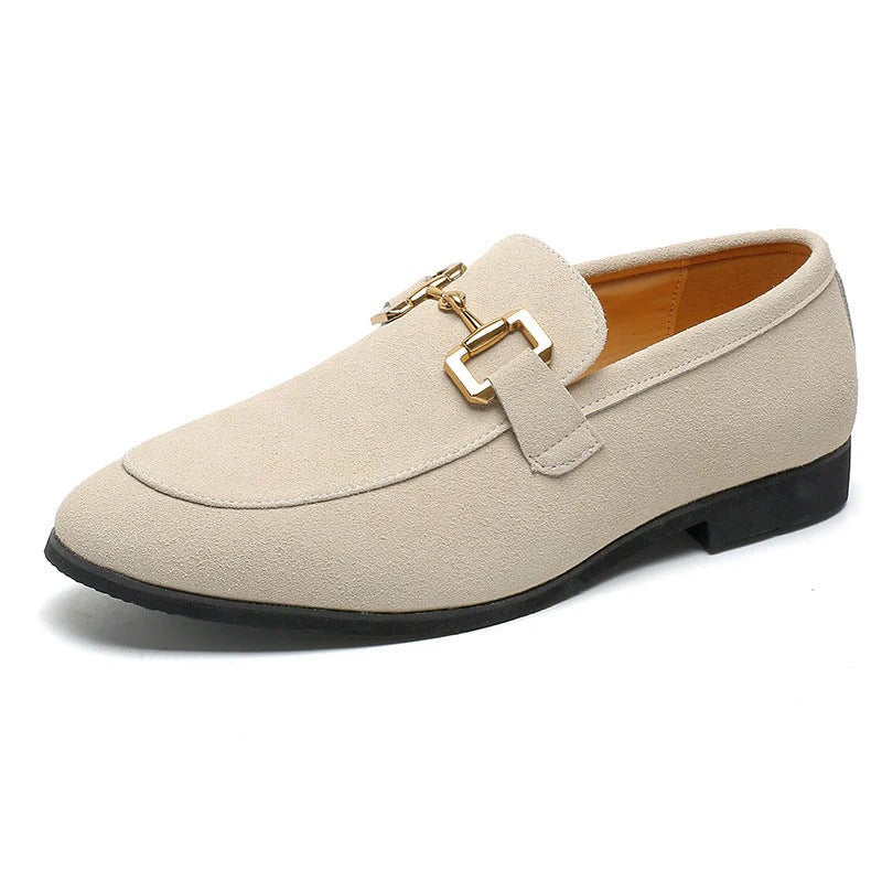 Herr Loafers – Sammetfinish – Slip-On – Metallspänne – Formell Look