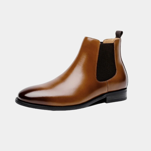 Heren Chelsea Boots – Glad Leer – Enkelhoog – Elastische Zijkanten – Tijdloos Design