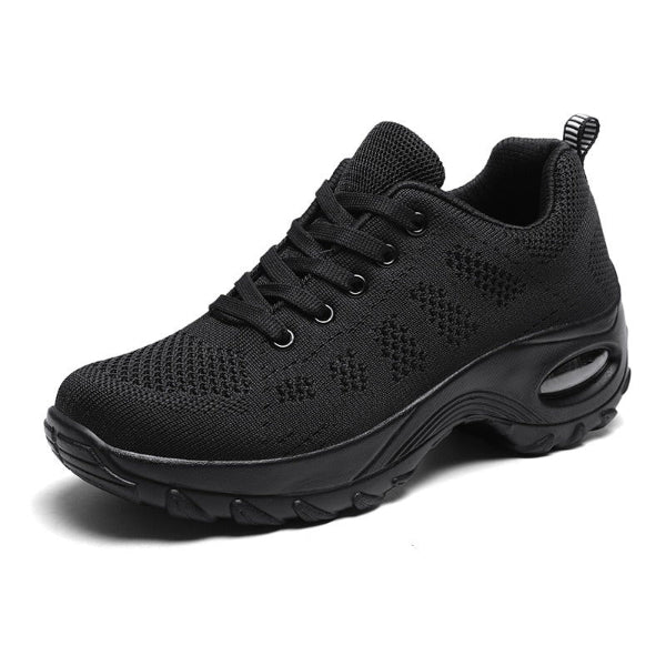 Dames Sneakers - Gebreid Textiel - Enkellang - Chunky Zool Met Luchtkussens