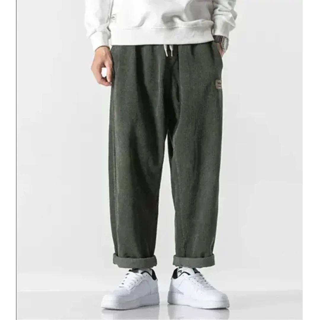 Heren Corduroy Broek – Oversized Pasvorm – Ribstructuur – Casual Los Model