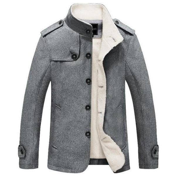 Heren trenchcoat – Wolmix – Getailleerd model – Dubbelrijige sluiting – Luxe voering